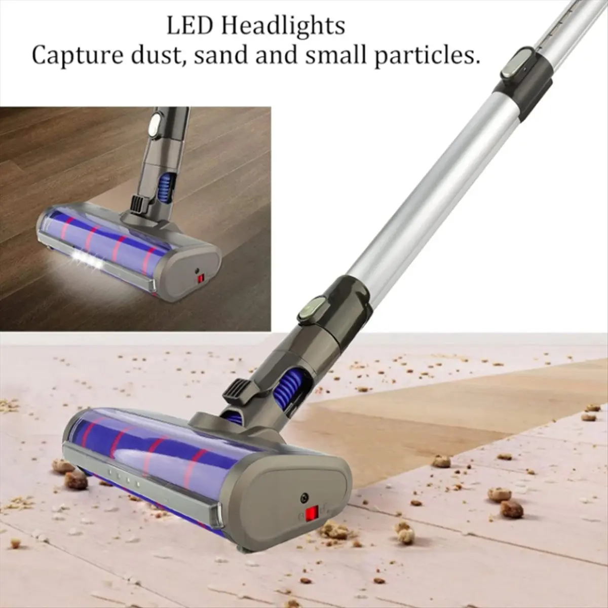

goodok For Dyson V15 V11 V10 V8 V7 Vacuums Attachment Soft Roller Brush Replacement with Dust Light for Hardwood Cleaner