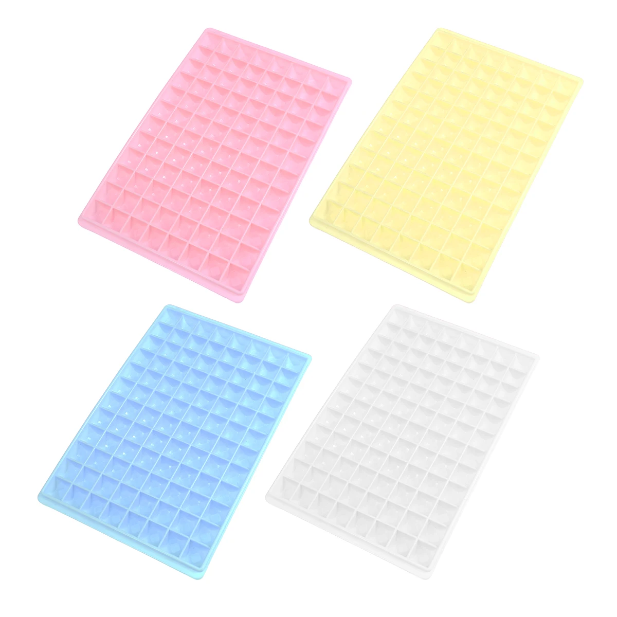 

96 Cells Ice Cube Trays Food Grade Silicone Mini Molds Diamond Shape DIY Tray For Home Bar Kitchen Use Easy Clean Ice Maker