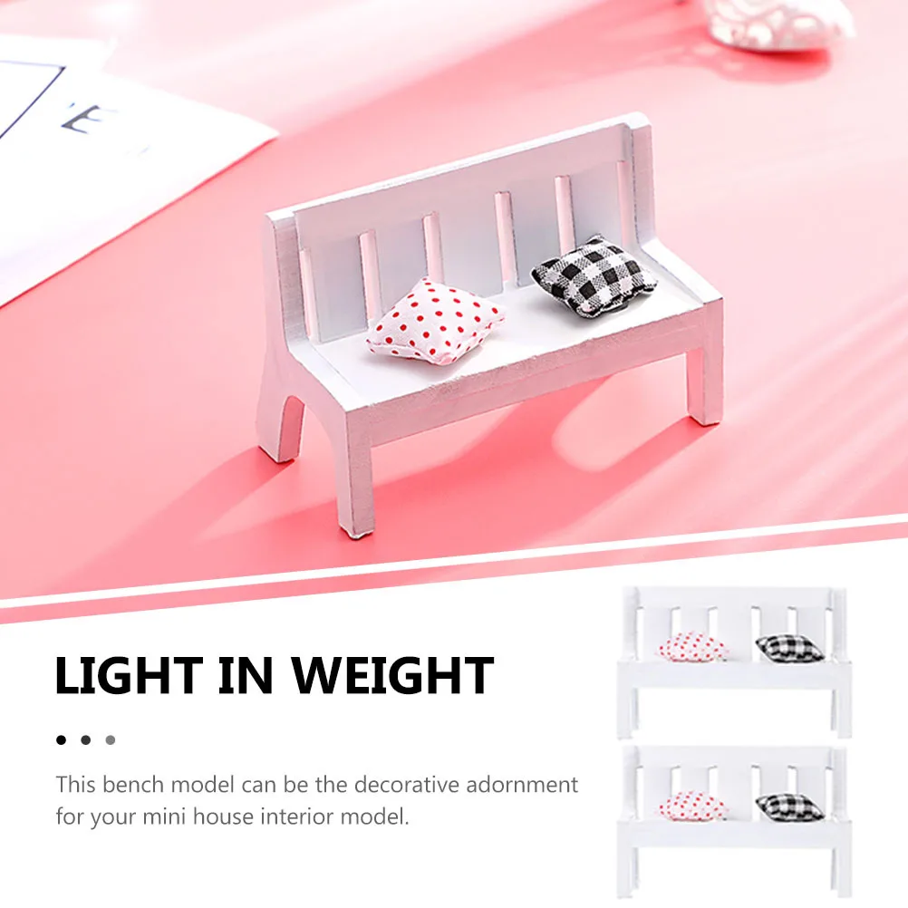 2 set mini mobili piccola panca decorazione per casa delle bambole micro paesaggio scena prop simulazione ornamento mini accessorio