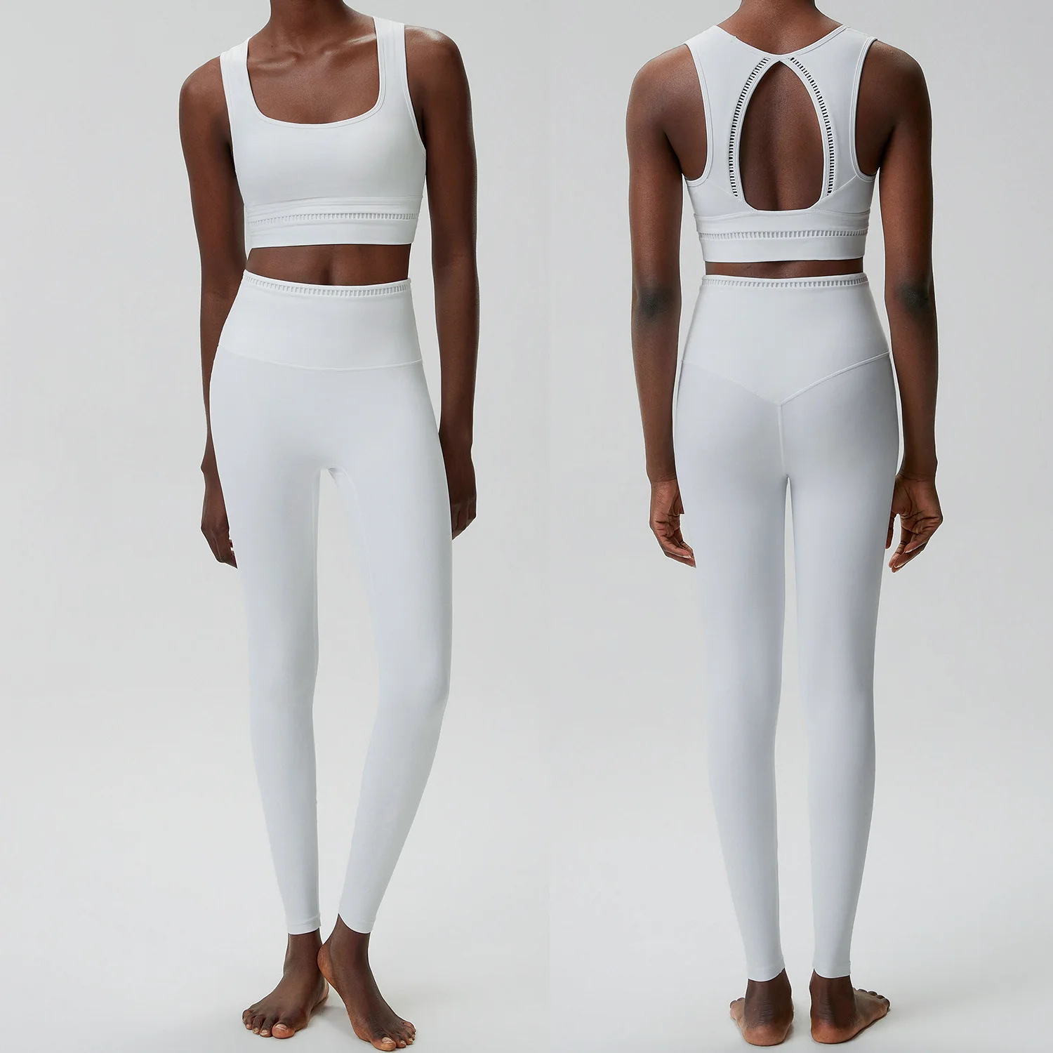 Gym Workout Clothing Sexy Backless Yoga Outfit Tight Gym Wear Women Sports Bra Leggings 2 Piece Set