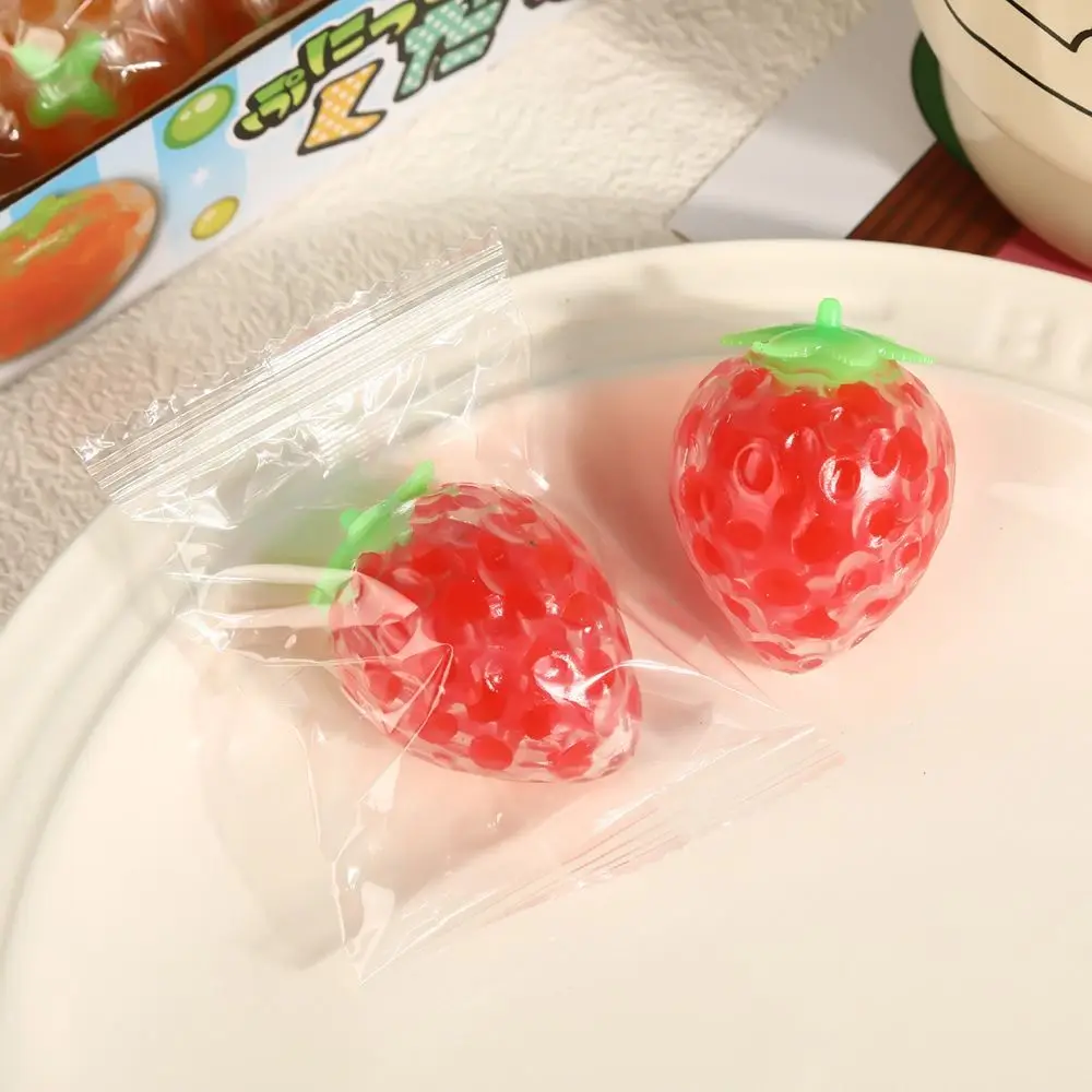 1pc New Strawberry Fruit Squishy Stress Balls Watermelon Squishy Texture Dough Ball Anxiety Relief Squeeze For