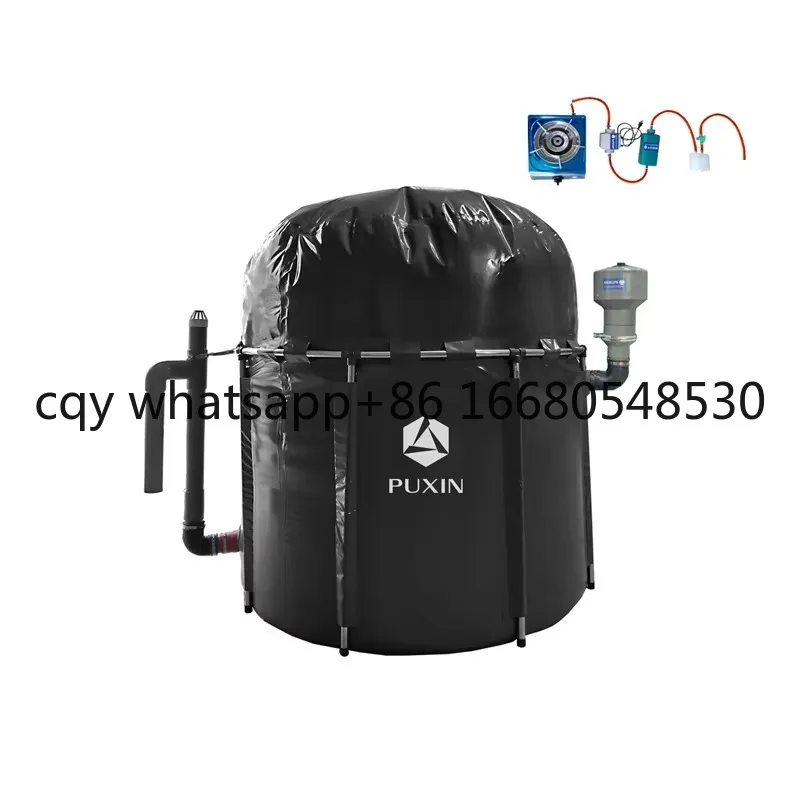 CC PUXIN Biogas 2,65 m3 portátil pequeño Mini hogar Biogas bioexcavadora Reactor Biodigestor sistema de producción casera