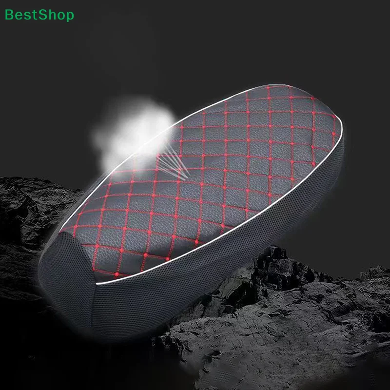 

✍Hot Motorcycle Seat Cushion Cover Mesh Waterproof Seat Cushion Protector Protection Breathable Anti-Skid PU Leather for Scooter