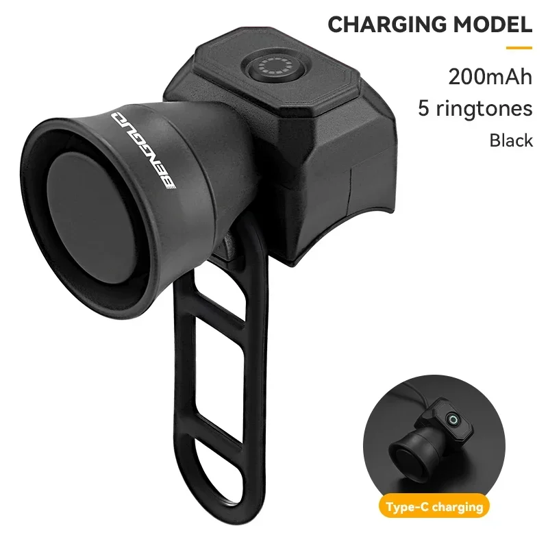 AliExpress Bicycle Horn Mountain Bike Mini USB Charging Waterproof Electronic Bike Bell Riding Equipment Children's Scooter Accessories
