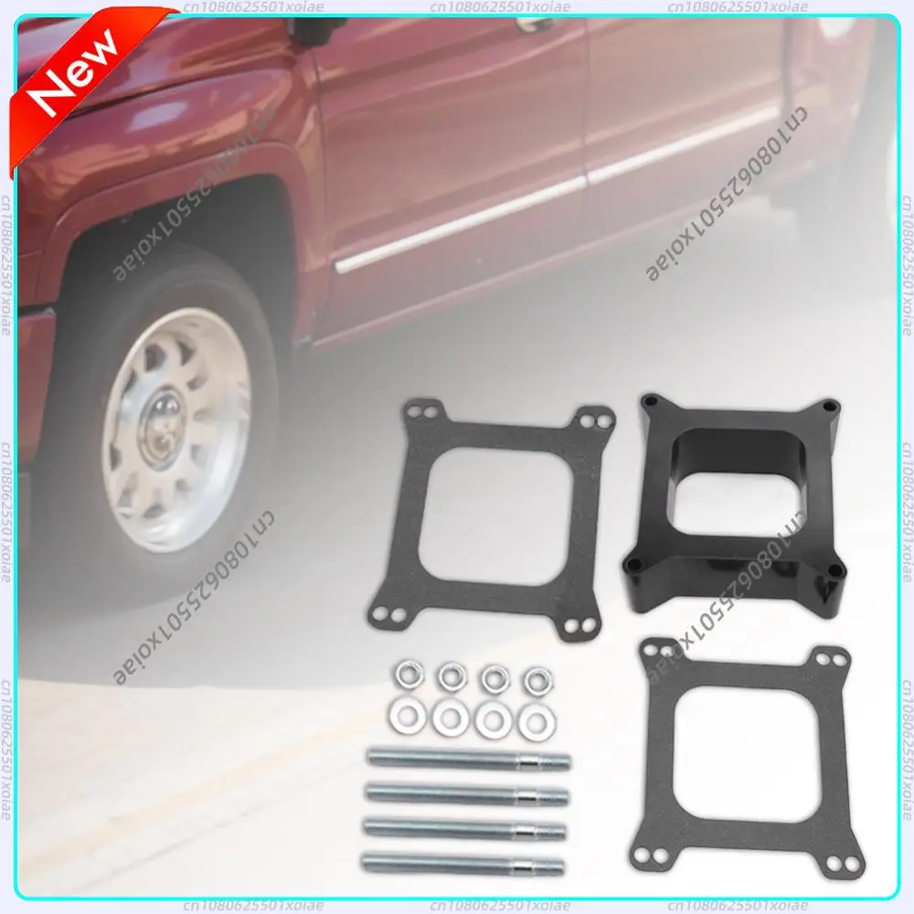 

Открытые фенольные проставки для карбюратора, черные, квадратные, с открытым центром, для Holley, для Chevy 4BBL SBC