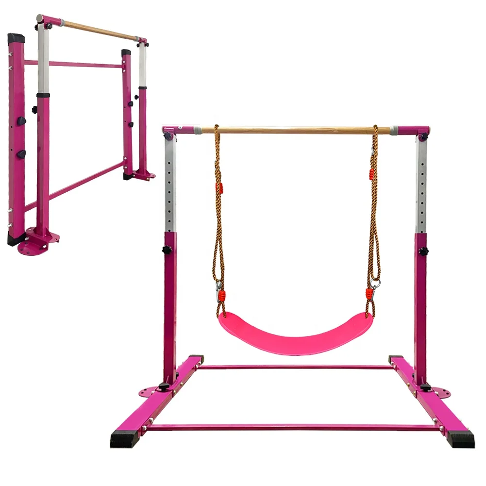 

Adjustable Kids Kip Horizontal Bar, Home Gymnastics Sports Training Equipment