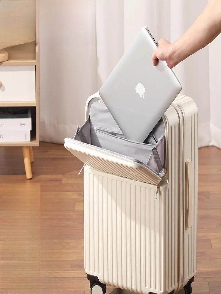 large-capacity-front-opening-women's-handheld-luggage-multifunctional-carry-on-travel-suitcase-korean-style-student-bag