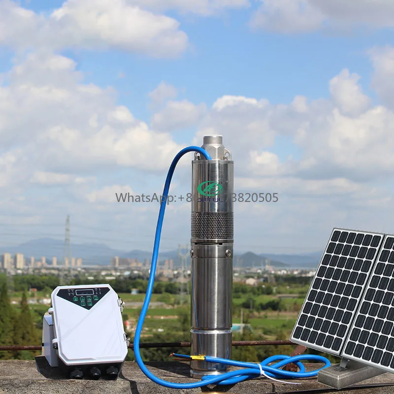 

4 Inch High Pressure 48V 72V 96V 110V DC Submersible Deep Well Solar Pump For Agricultural Irrigation Life Water Supply