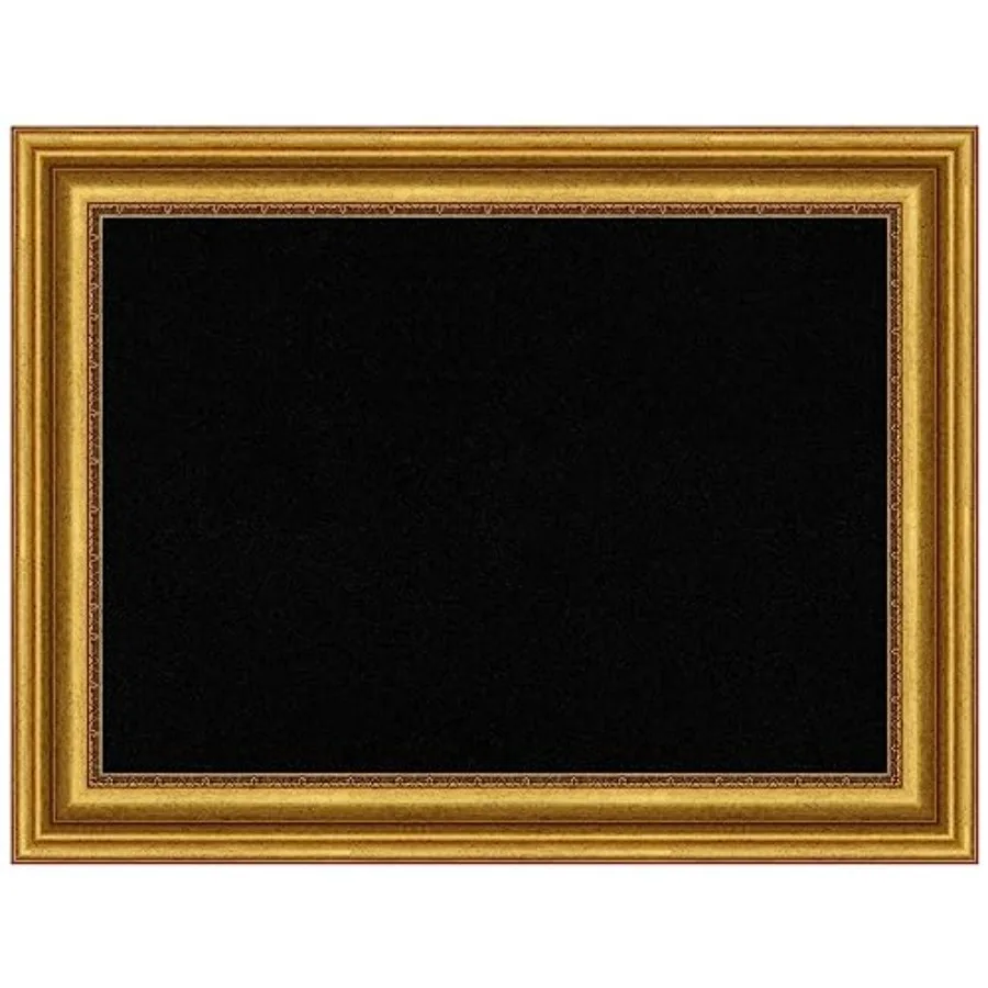 

Черная пробковая доска для стен 26x34, доска для заметок с золотой рамкой, средняя пробковая доска для офиса и дома, традиционный декор для организации пространства