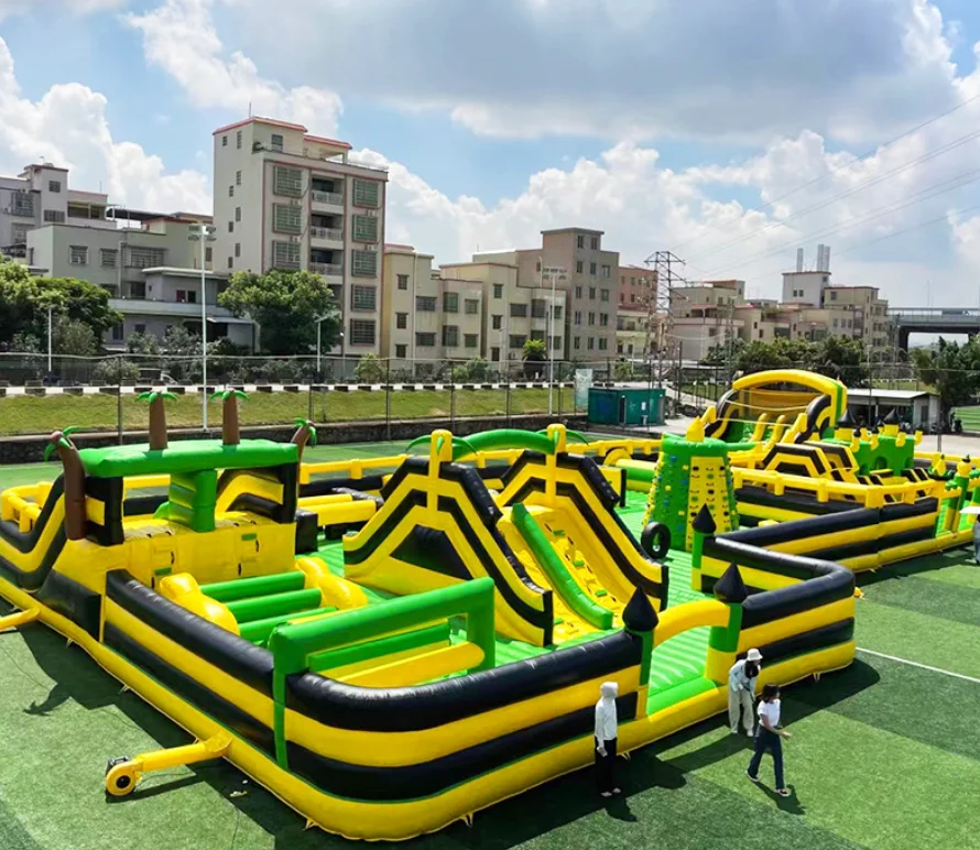 Large Amusement Park Adult Big Bounce House Fun City Monster Inflatable Theme Park Inflatable Playground for Kids