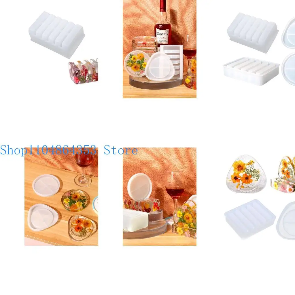 

652F Triangular Round Molds Thick Resin Molds Storage Rack Mold Making Crafts Ornament Tool Easy to Clean