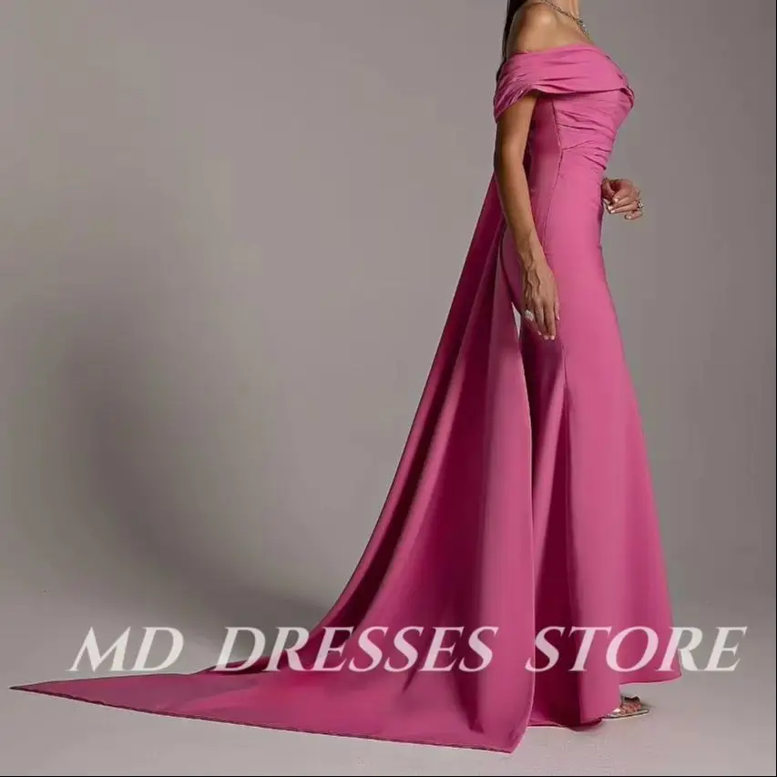 

MD Simple Blush Pink Sheath Evening Gown Off The Shoulder Trumpet Special occasion Dress vestidos de fiesta customised 2025