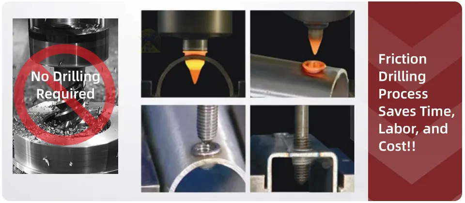 BB Thermal Friction Hot Melt Short Drill Bit Solid Carbide Hole Making Tool M3 M4 M5 M6 M8 M10