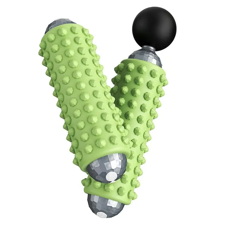 Portable Mini Electric Massage Roller 4 Speeds Vibrating Massage Ball, 2-In-1 Muscle Relief Gun& Roller