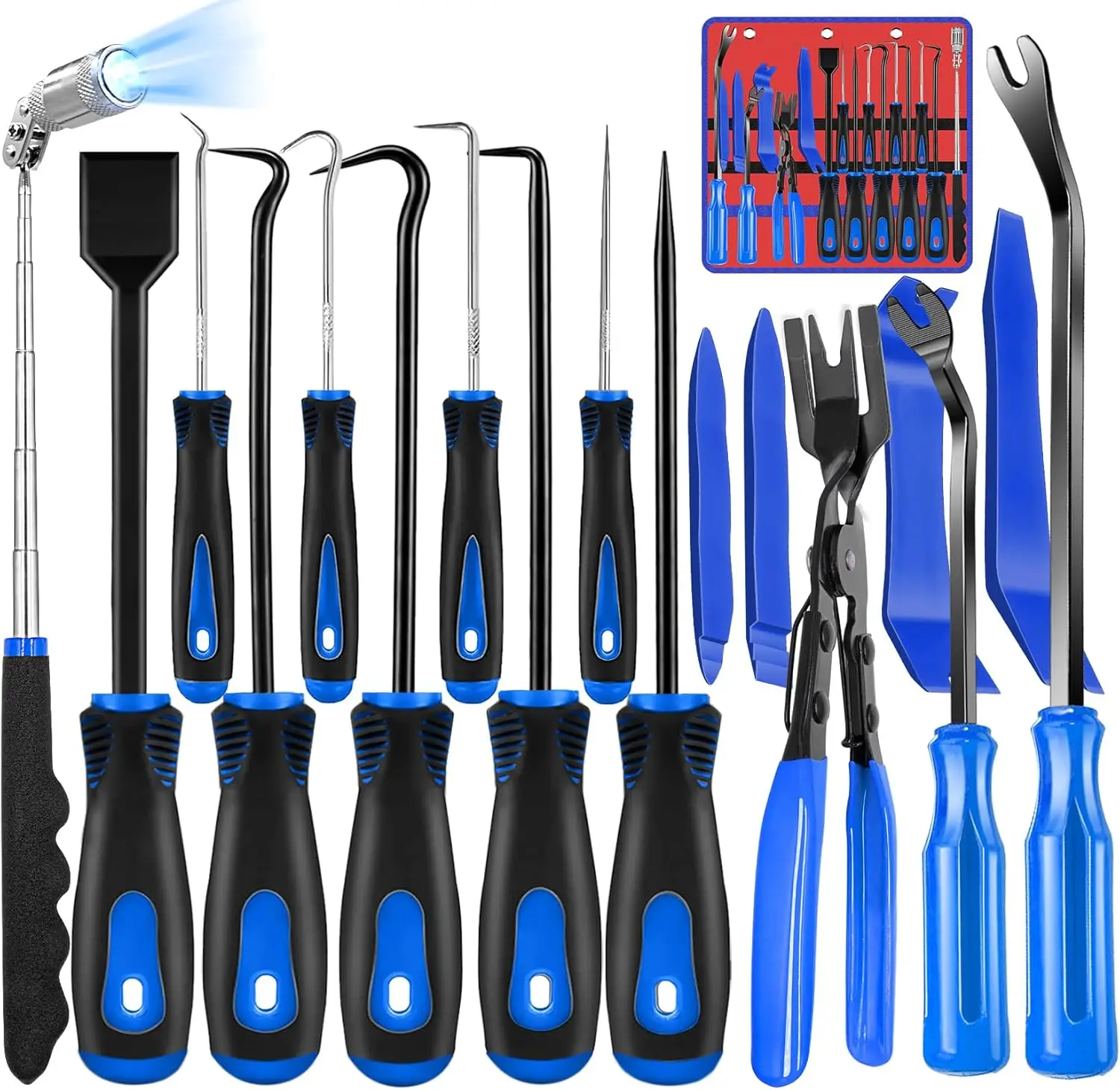 

17-Piece Auto Trim Removal Tool Kit with Magnetic Pickup for Car Repair and Door Panel Fastener