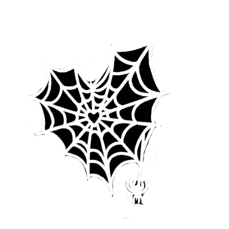 Vehicle Spiders Web Decal Sticker for Fuel Door, Glass Panel, Helmet Trim