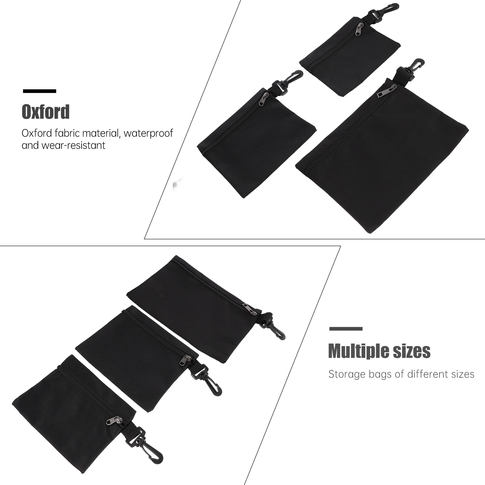 Borsa per attrezzi creativa da 3 pezzi Custodia impermeabile durevole in tessuto Oxford Custodia per articoli vari per ferri da stiro di grande capacità Custodia con cerniera per