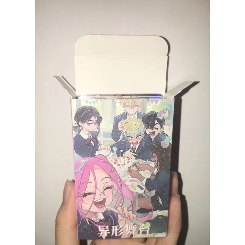 55Pcs/Box Cartoon Korean Manga Alien Stage Laser Cards Mizi Sua Ivan Till Hyuna Luka Double Sided Printing Cards Kids Toys gift