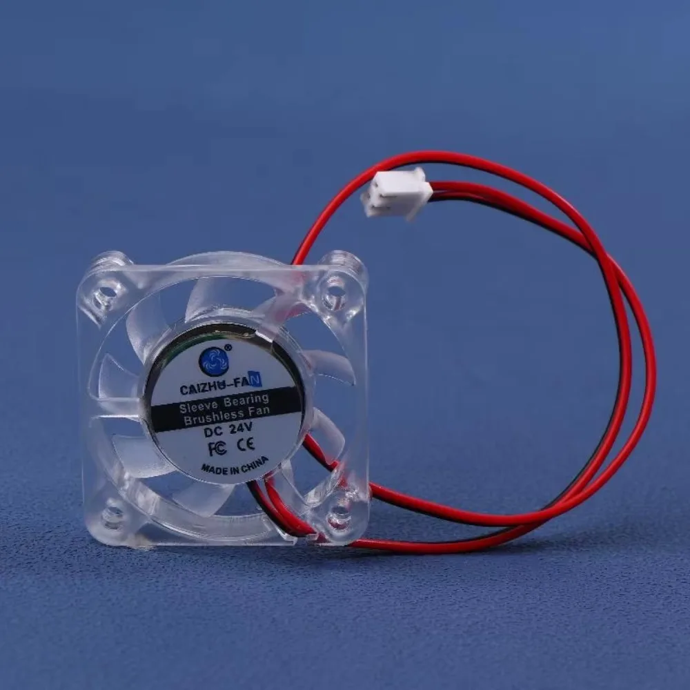 5/12/24V 3D Printer Cooling Fan Hydraulic Bearing Transparent Housing DC Cooling Fan Quiet Heat Dissipation