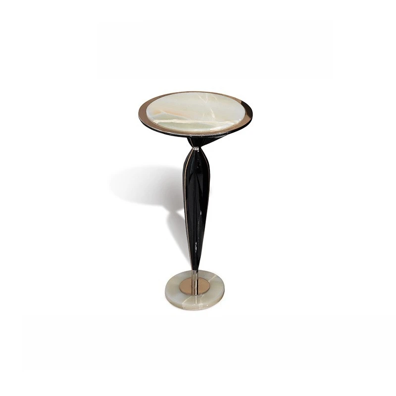 Light luxury marble, complete decoration, wooden skeleton, high-end coffee table