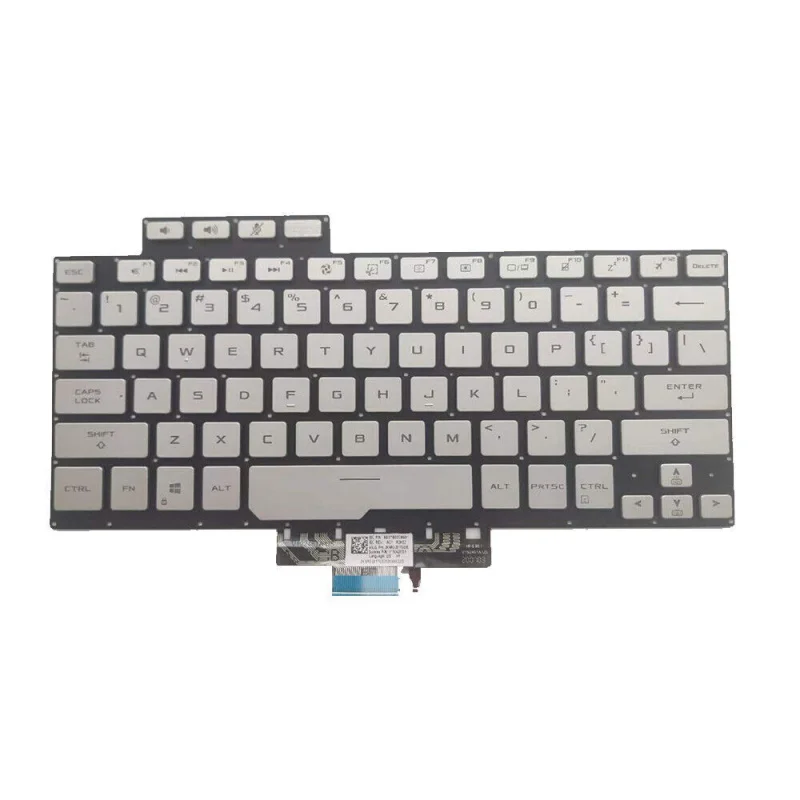 

LL+ New For ASUS ROG Zephyrus G14 GA401 GA401U GA401Q US Keyboard Backlit Silver
