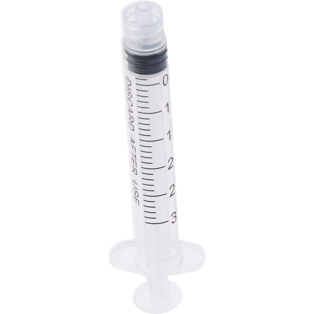 1Pc 3ml Luer Lock Syringes Plastic Transparent Injector Syringe Disposable No Needle Sterile Sampler Glue Syringe and Liquid