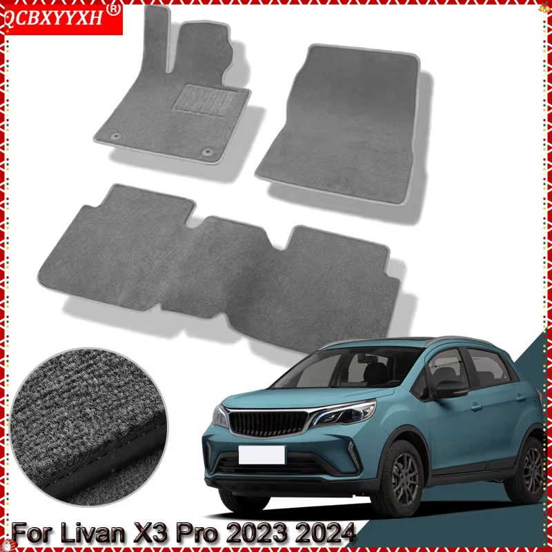 Custom Car Floor Mats Waterproof Non-Slip Floor Mats Internal Protection Carpets Rugs Auto Accessory For Livan X3 Pro 2023 2024