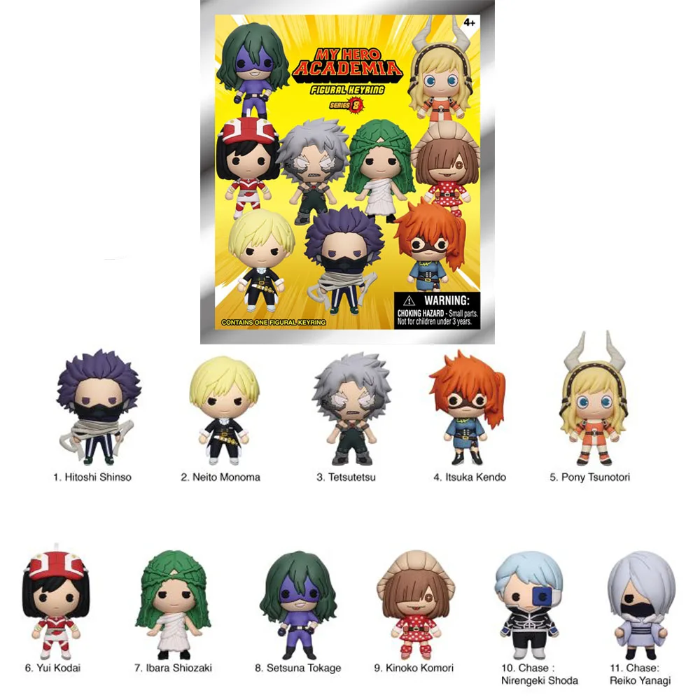 My Hero Academia 3D PVC Figuur Sleutelhanger Blind Bag Mystery Box Anime Chibi Cartoon Pop Sleutelhanger Hanger Rugzak Charm Cadeau