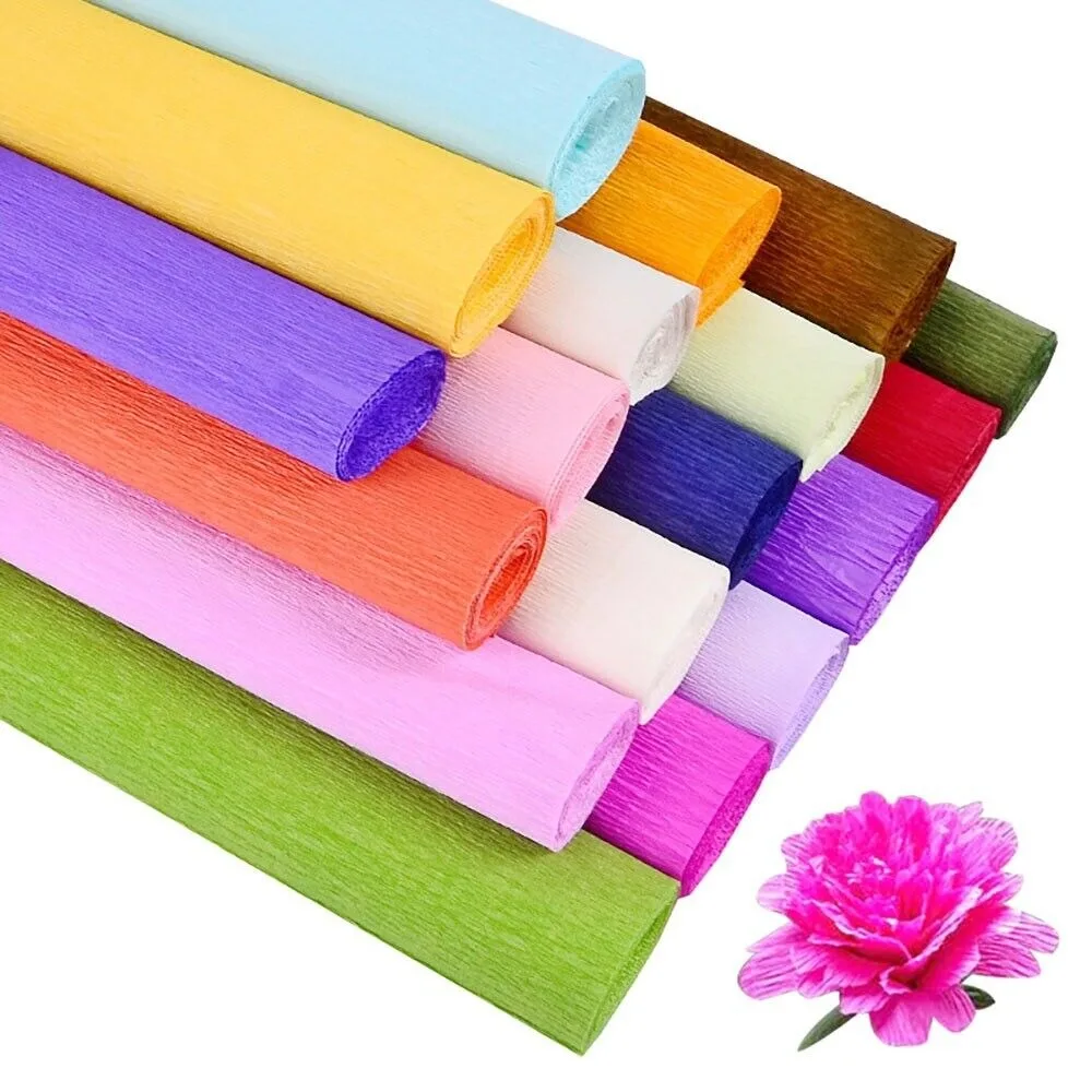 Handgemachte Blumen Krepppapier DIY Material Blumenverpackung Blumenstrauß Papierverpackung Verdicktes faltiges Geschenkpapier