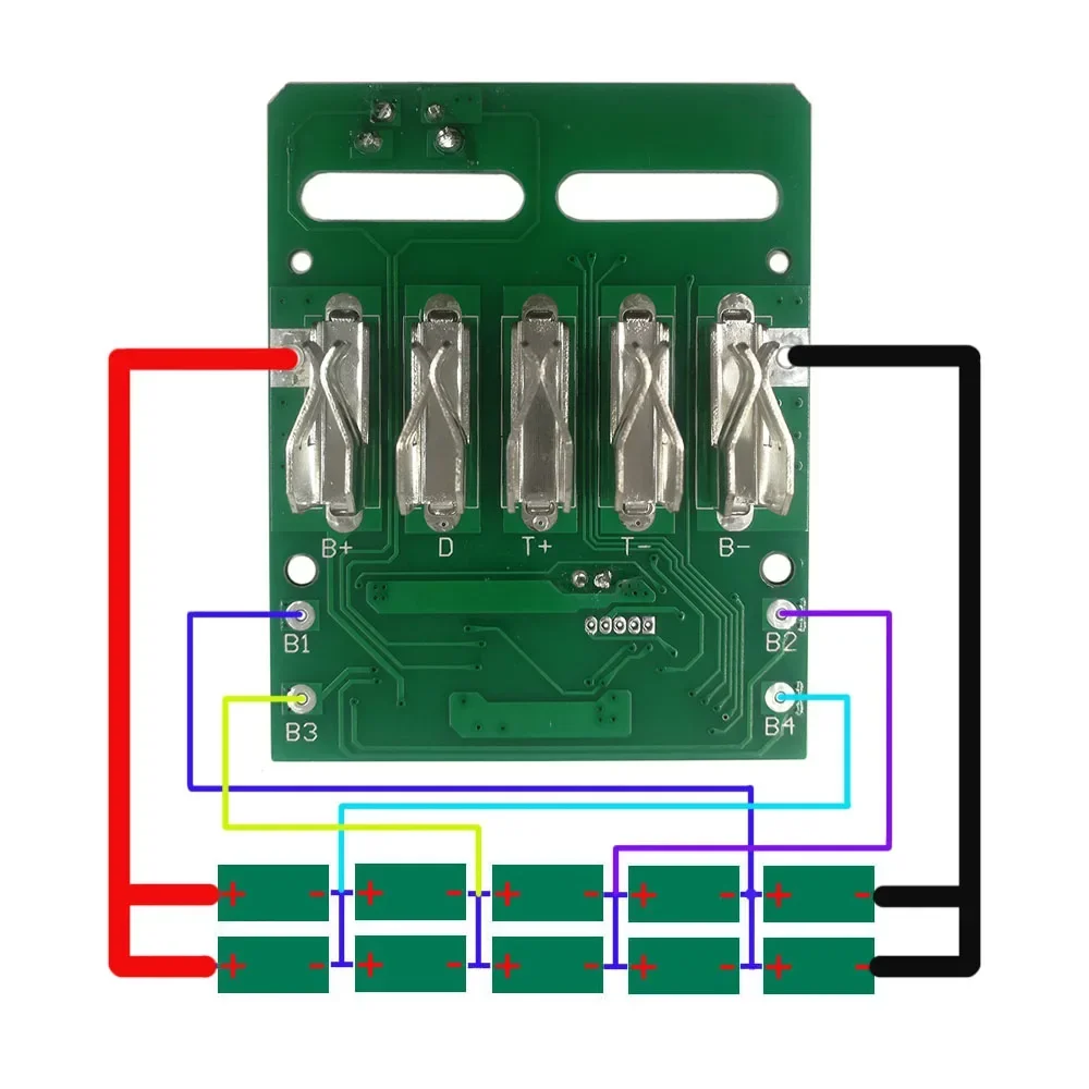 dawupine Li-ion Battery Case Charging Protection Circuit Board PCB LED Indicator Box Housing For Metabo 18V Li-ion Battery Shell