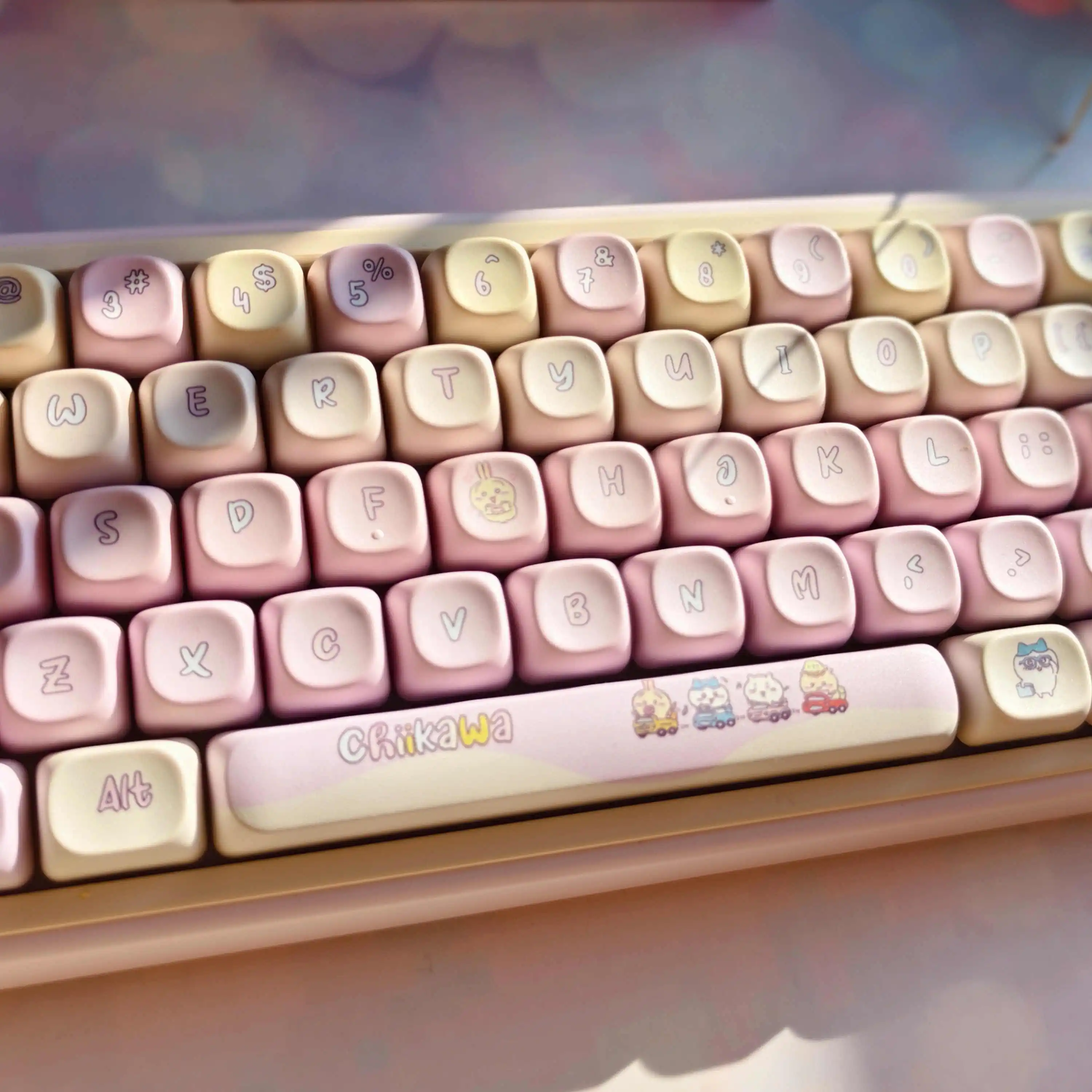 Kawaii Cute Chiikawa Anime Keycaps XDA MOA Profile PBT Keyboard Cap Kawaii Usage MX Switch Gaming Mechanical Keyboard Keycaps