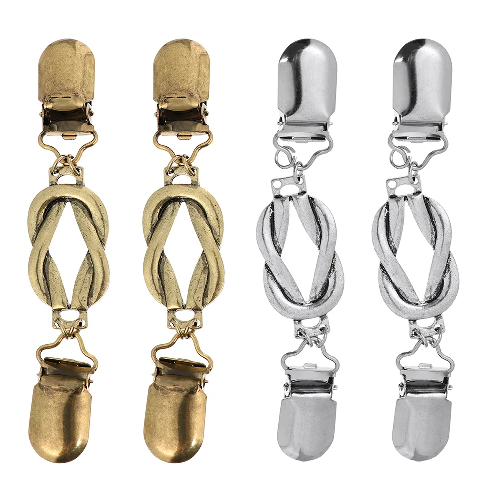 Lèvent à clip de chandail anti-lumière, décor vintage, clips de chemise assortis, fermoirs de col cardigan rétro, Miss, 4 pièces