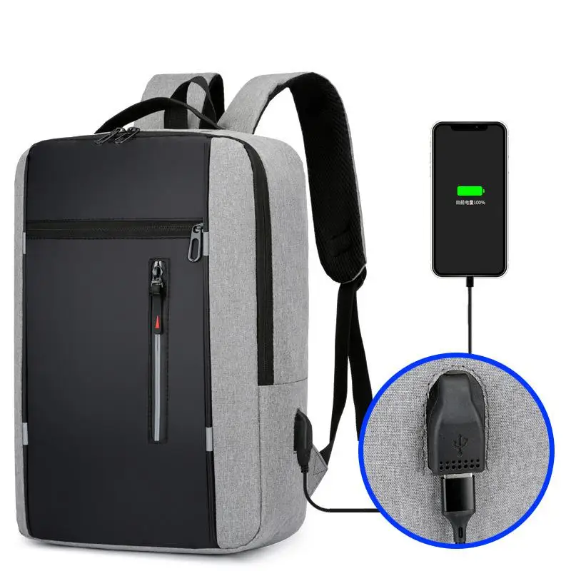 USB Men\'s Shoulder Bags Can Be Wholesale Fashion Large Capacity Computer Bags Multi-layer Waterproof Travel Student Backpack