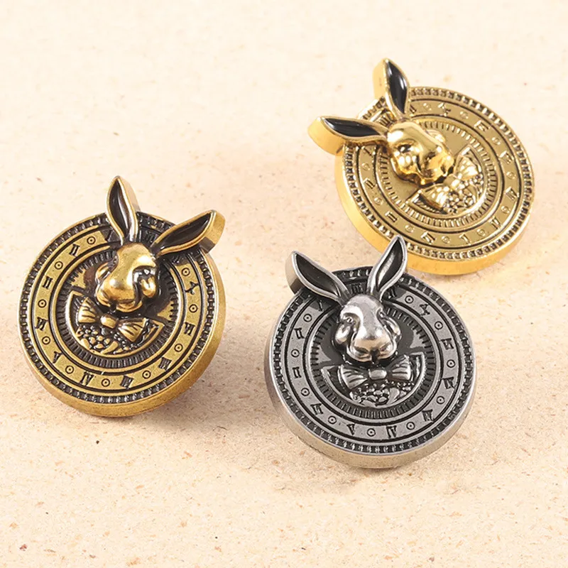 6PCS/Lot High-end Vintage Metal Buttons Sewing Women Buckle Coat Cashmere Clothes Buttons