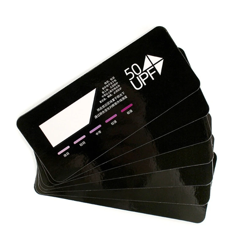 UV 테스트 카드 빠른 테스트 UPF 센서 쉬운 측정 피부 보호를위한 빠른 감지 색상 Deeeper UV Stronger Dropshipping