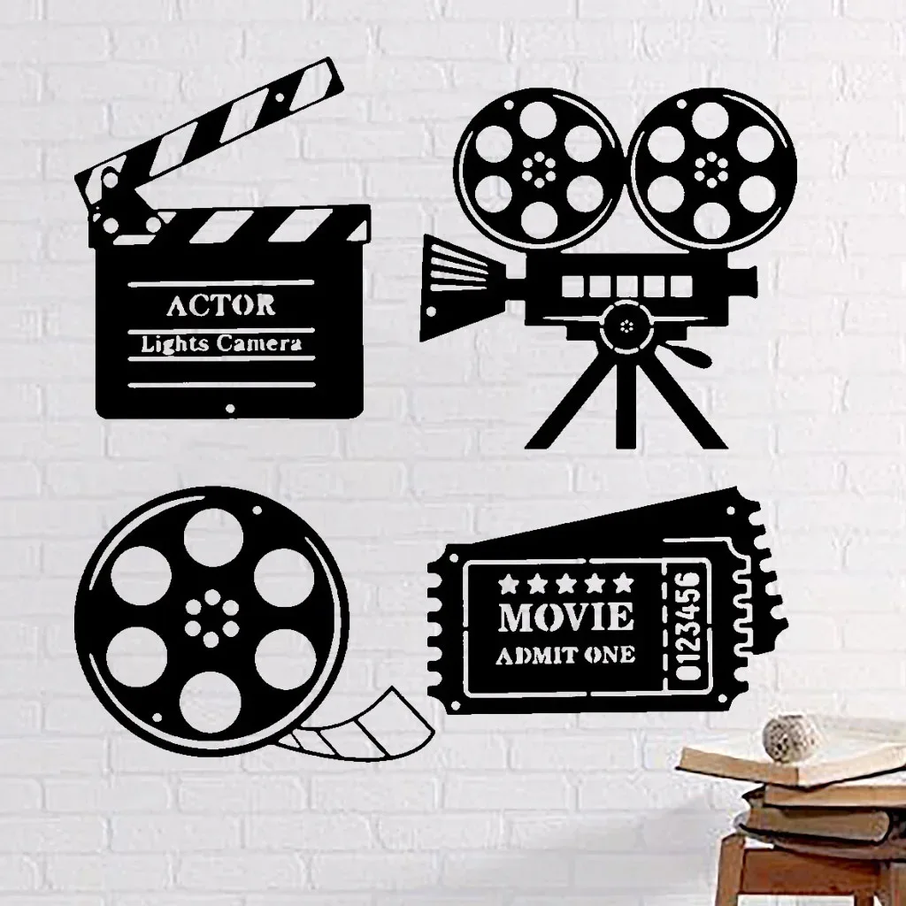 

Crafts Movie Theater Decor, Movie Theater Room Decor, Cinema Wall Art Metal Movie Reel Wall Sign, Cinema Film Wall Decoration