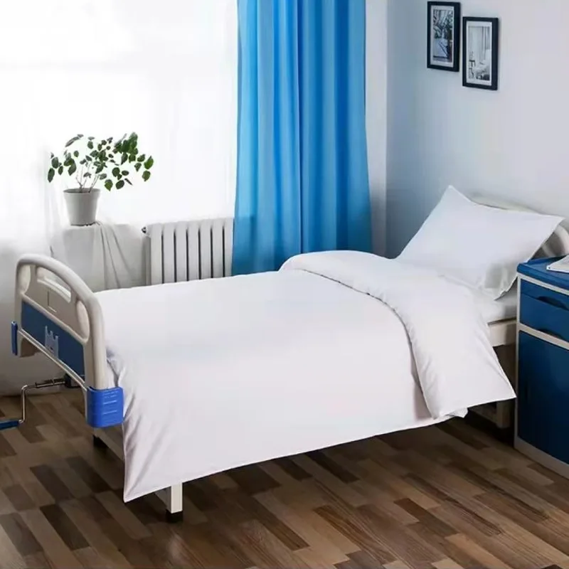 3pc Hospital Bedding Set Nursing Home Clinic Duvet Cover Set with Sheets and Pillowcase Ward Bed Kit with Quilt Cover Bedspread