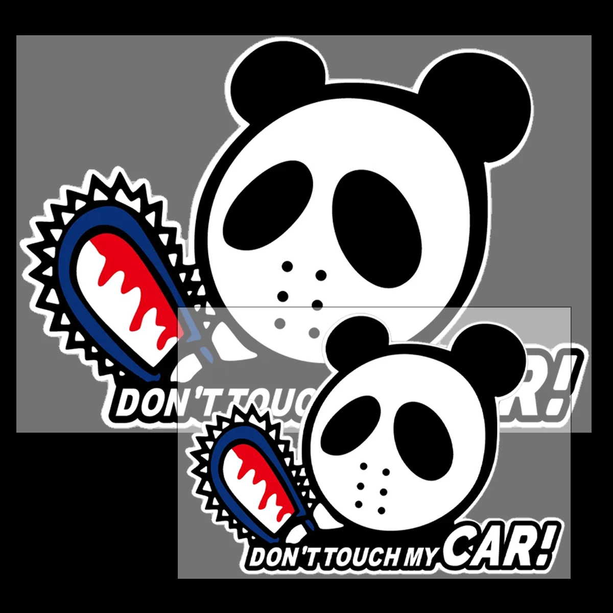 

Electric Saw Waring Don't Touch My Car Reflective Auto Stickers Motorcycle Moto Body Helmets Fuel Tank Decor Accessories Decals