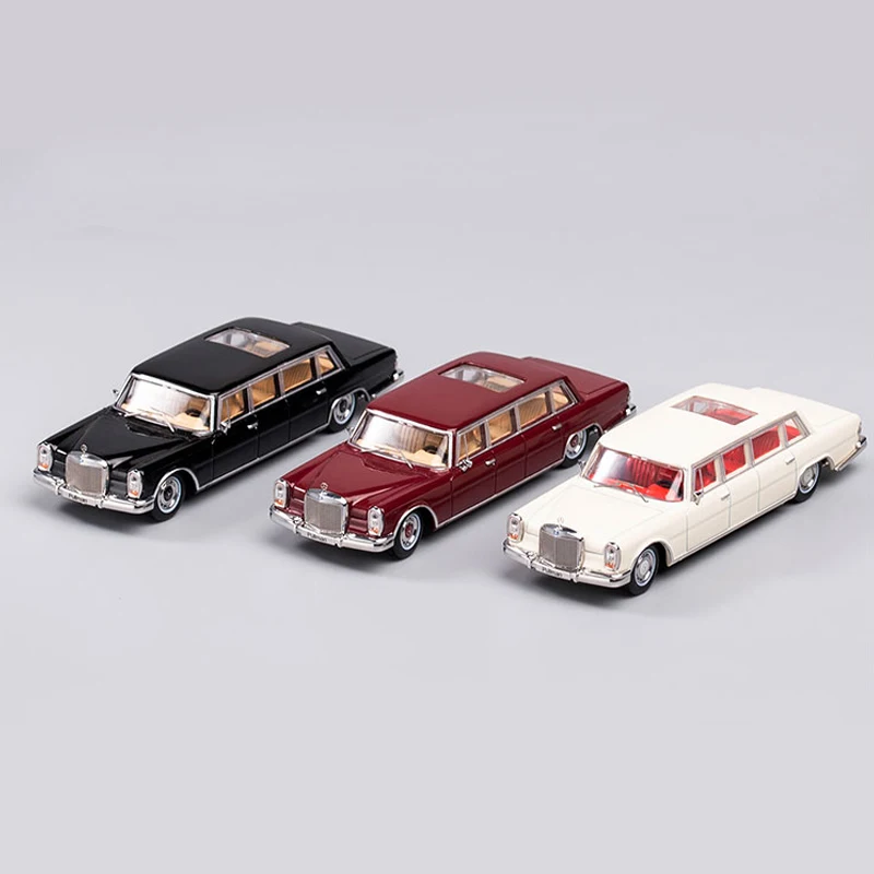 1:64 Scale Car Model Toy Benz Pullman 600 Classic Car Imitation Alloy Model Toy Decoration Collection Display Gifts