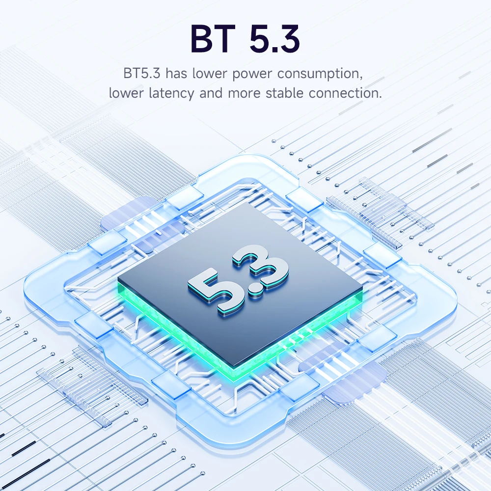 HOCO EQ2 TWS 무선 블루투스 5.3 이어폰, 터치 컨트롤 이어버드, 마이크 포함, 13mm 다이나믹 코일 스피커, HiFi 음악 이어버드