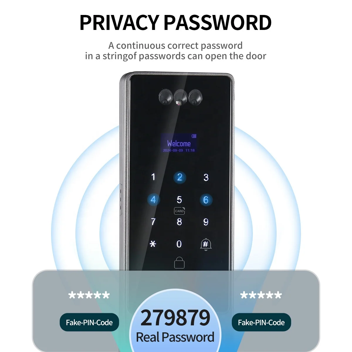 New Automatic Electronic Digital Lock Cerradura Inteligente WIFI APP Fingerprint Card 3D Face Recognition Smart Door Lock