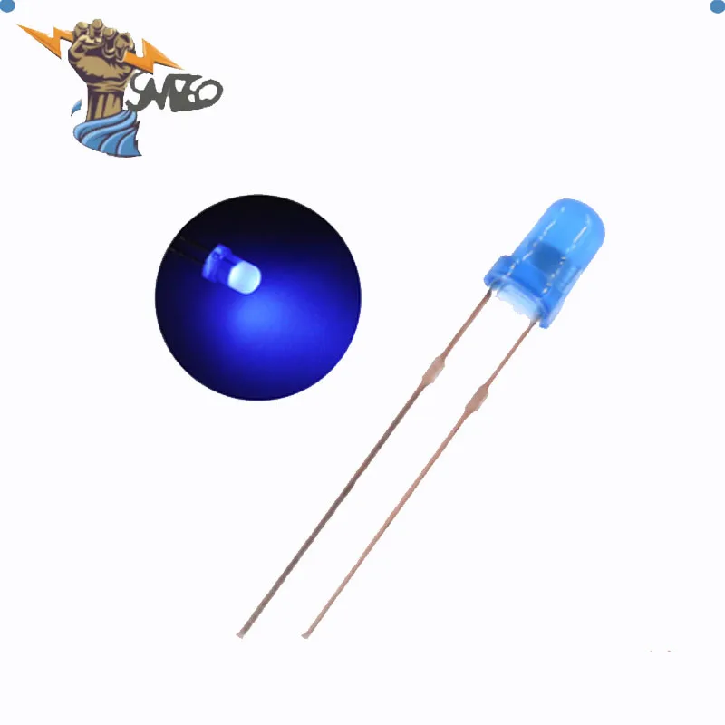 3Mm Led Diode Kit Ultra Helder Warm Wit Rood Groen Blauw Uv Paars Geel Oranje Roze Heldere Diffuse Lens F3 Emitting Assortiment