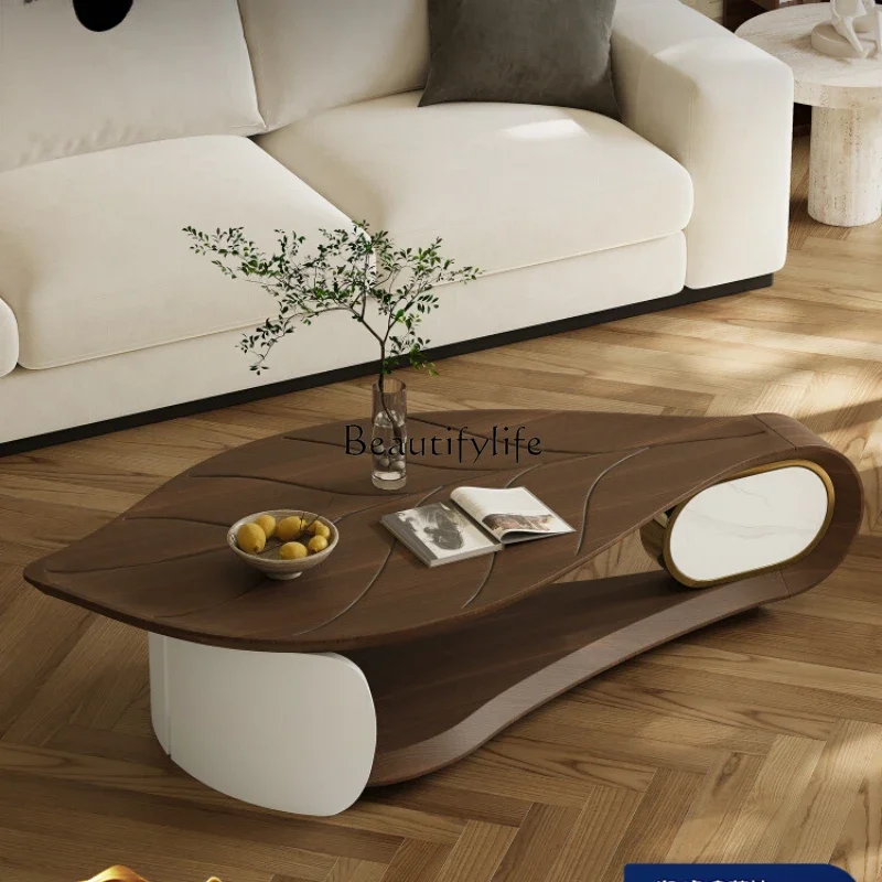 

Italian light luxury special-shaped coffee table personalized creative fashion living room 2024 new