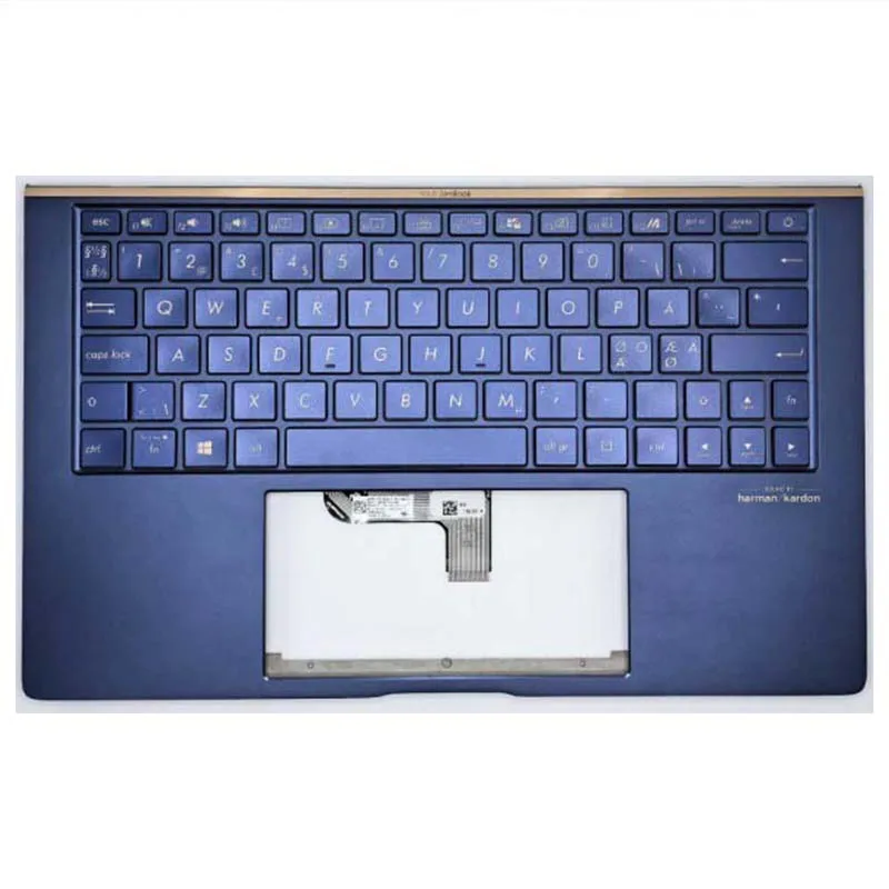 

MEIARROW New/org For ASUS ARTONE UX334 UX334F U334U UX334A U3600F Palmrest EUR US Keyboard Upper Cover Backlit ,Blue