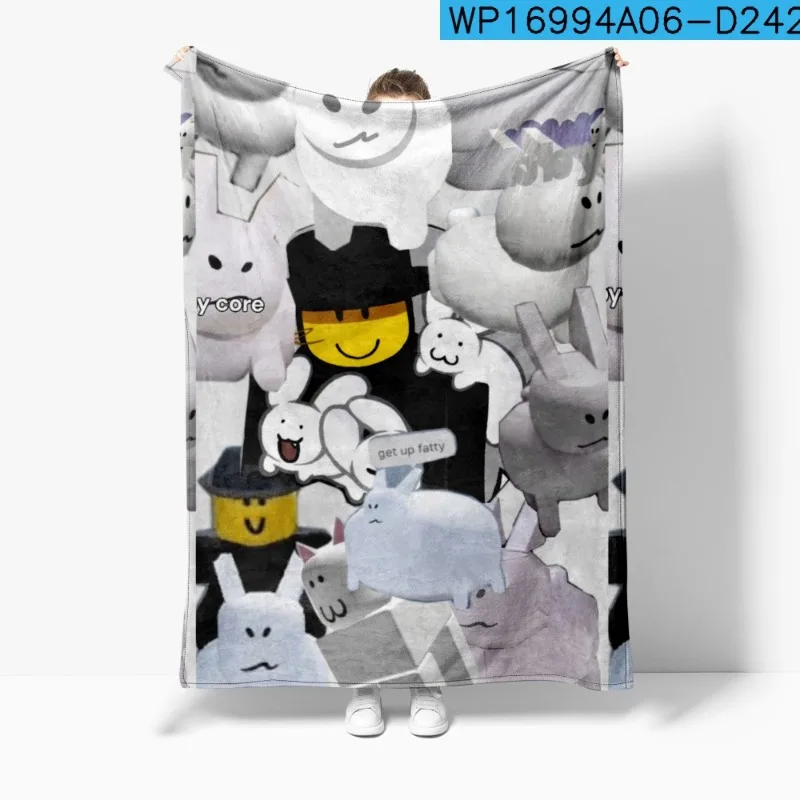 Roblox Forsaken Gubby, nouveau produit 3D, périphérique créatif, mignon, couverture de sieste, flanelle imprimée, décoration chaude, nécessités quotidiennes