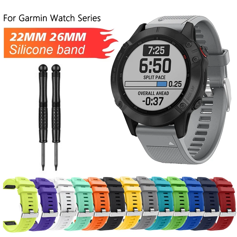 For Garmin Fenix 7s 6S 5S Watchband 20mm Bracelet Strap For Fenix 6s Pro 5s Plus Wristband Silicone Quick Replacement Wrist Band