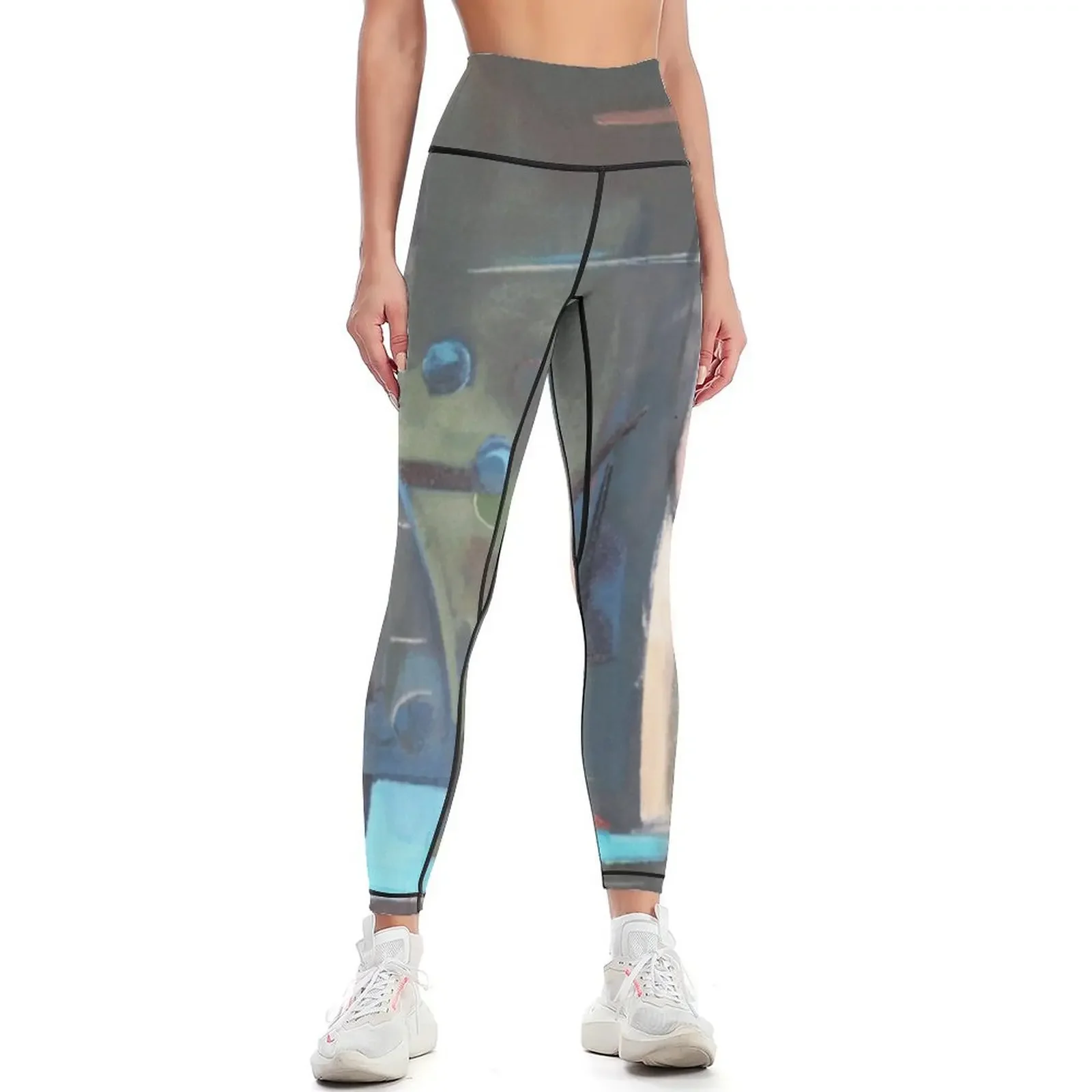 

Blue Blue abstract Leggings Women's push up workout shorts for girls flared Womens Leggings