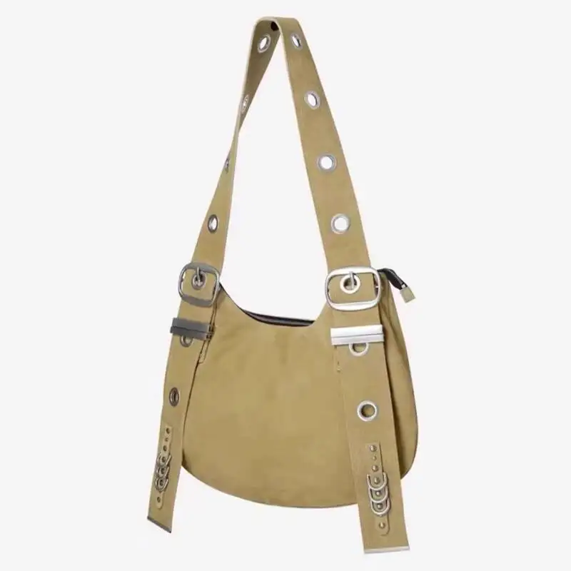 خمر الشرير الجرونج Y2k الجمالية تحت الإبط حقيبة الكورية عالية السعة موضة حقائب كروسبودي عادية الشارع الشهير حقائب كتف #6