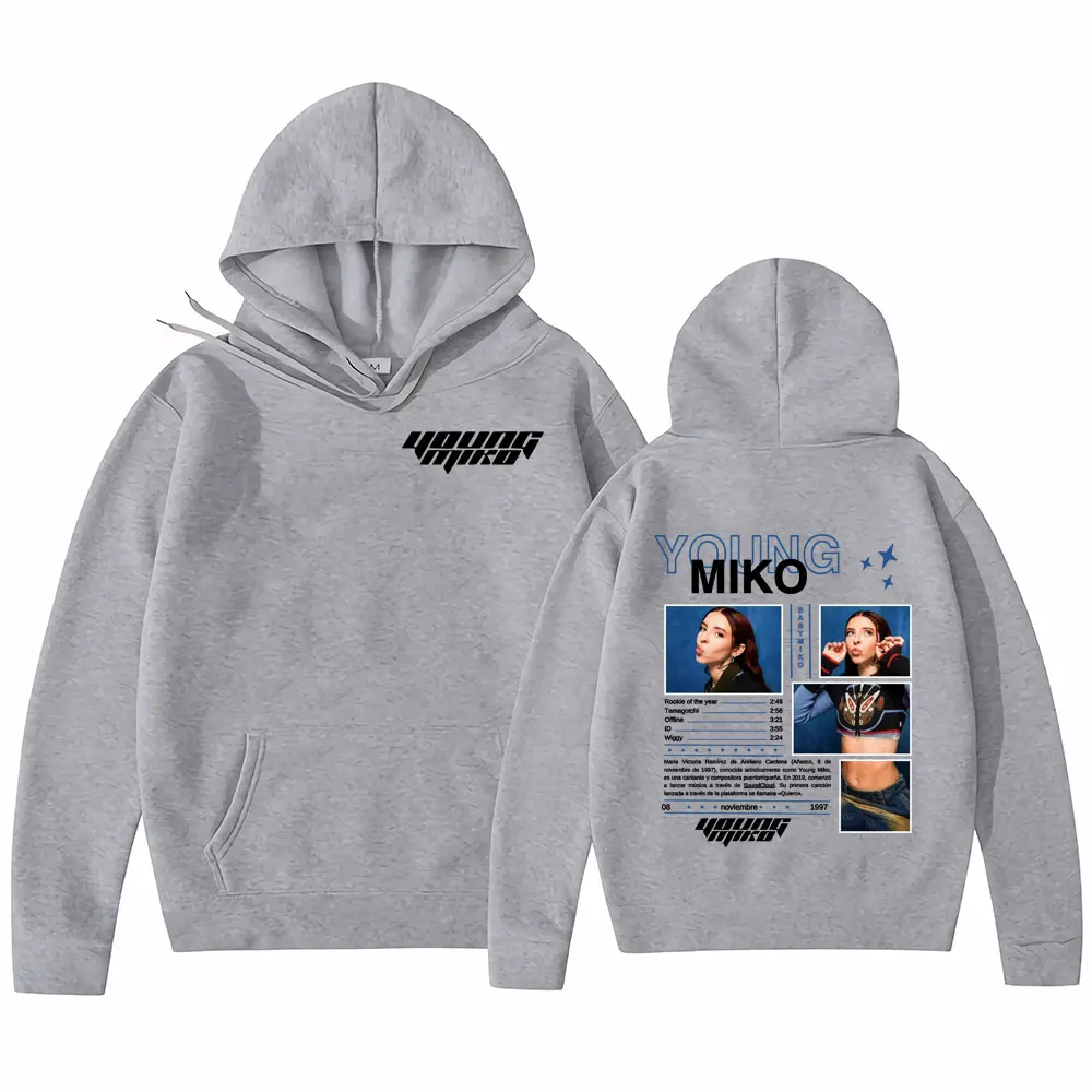 

Рэпер Young Miko Baby Miko 2025 Tour толстовка для мужчин и женщин Harajuku хип-хоп уличная толстовка оверсайз флисовые толстовки с длинными рукавами