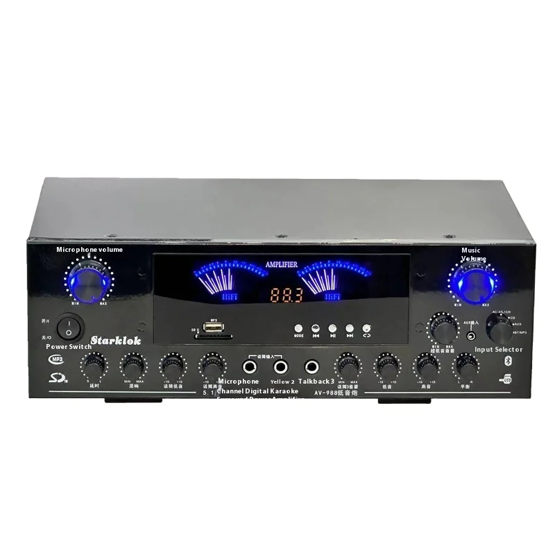 

0911HOT 5.1 High-Power Karaoke Home Conference Amplifier 8-Tube Subwoofer with Environmental Sensors HF